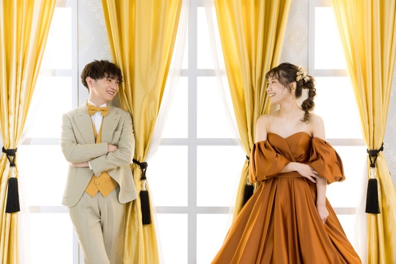 おふたりらしいコーディネートでご撮影♩