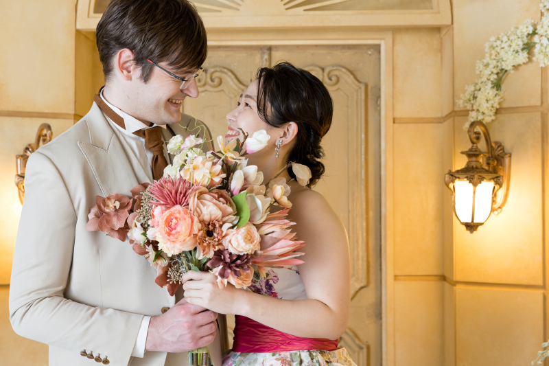 ブーケを持ってより華やかなに