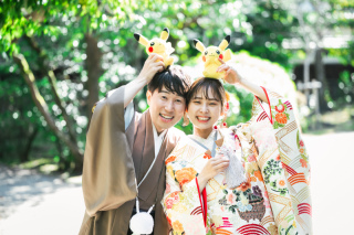 東山荘で和装ロケーション撮影