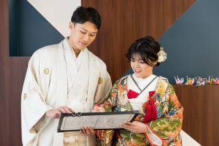 和装でスタジオ撮影