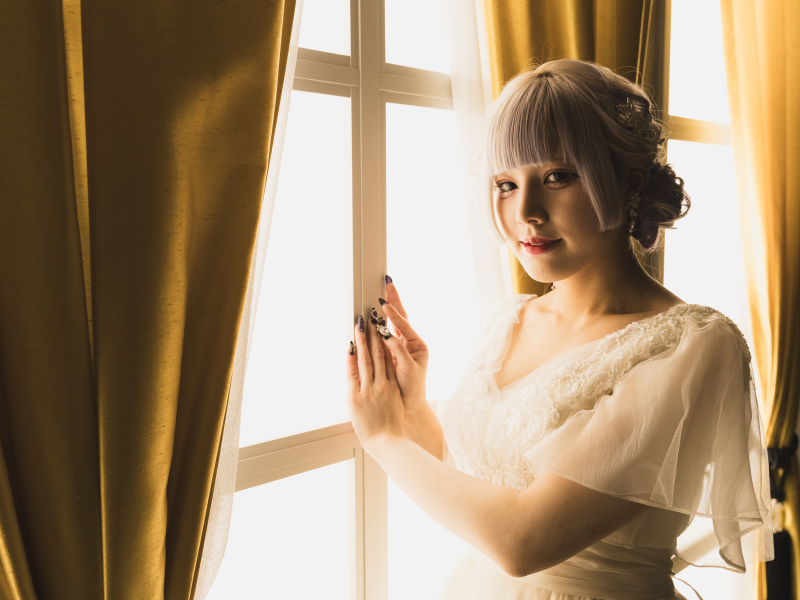 窓越しショット