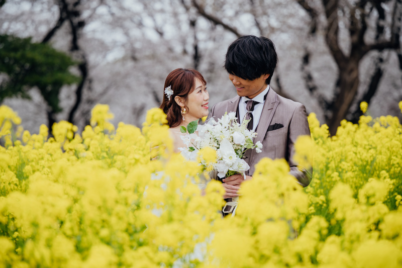 菜の花に包まれて