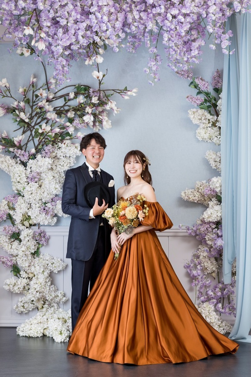 テラコッタのドレスにチェンジ！