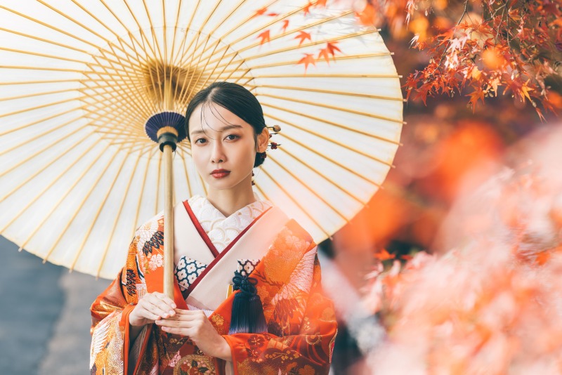 紅葉撮影!フォトレイト限定!和装ロケーションデータ100カット付き★衣裳差額なしでお好きなお衣裳選び放題★