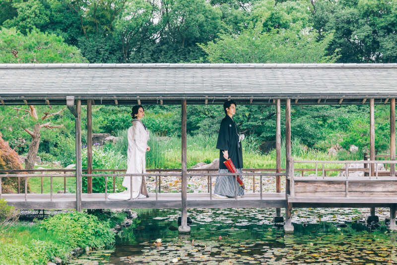 【白鳥庭園】5月31までに撮影限定！和装&times;新緑ロケーションフォト撮影｜12Pアルバム付きプラン