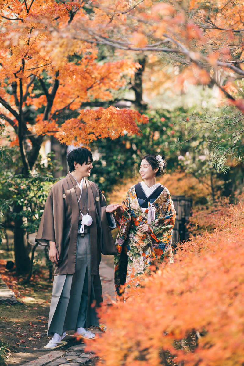 ★先行予約開始★【！5月末までのご成約！組数限定★白鳥庭園紅葉プラン★】和装紅葉ロケーション撮影！12Pアルバム付きプラン！
