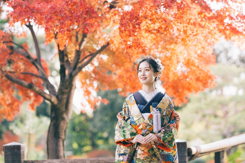 紅葉撮影!フォトレイト限定!和装ロケーションデータ100カット付き★衣裳差額なしでお好きなお衣裳選び放題★