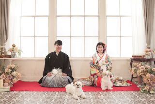 【和装1点洋装2点】ワンちゃんも一緒に撮影！会食プラン 撮影後は家族で会食♪