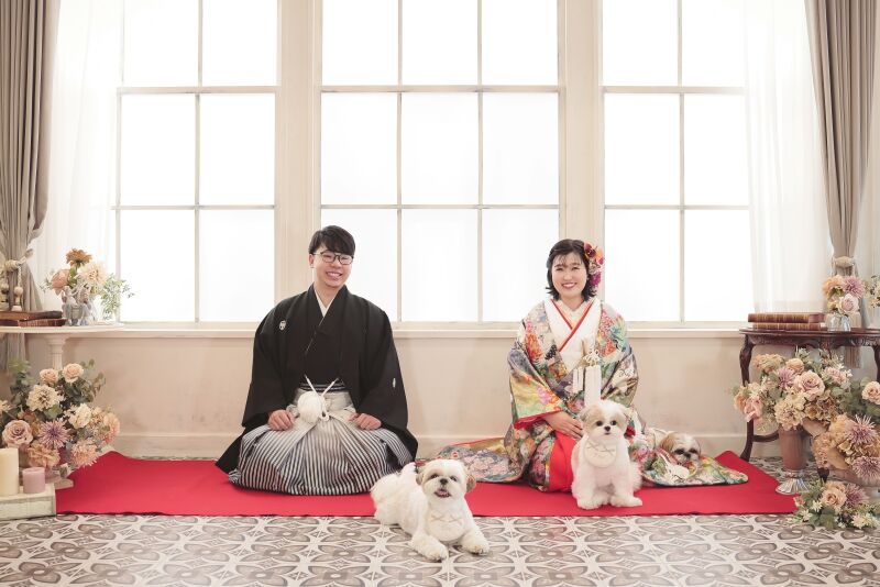 【和装1点洋装2点】ワンちゃんも一緒に撮影！会食プラン 撮影後は家族で会食♪