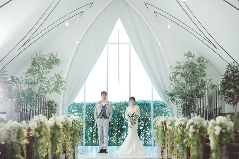 ウェディングドレスはチャペルから撮影START♡