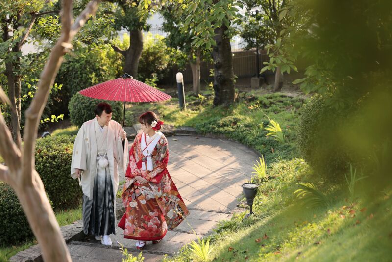 和傘を使ってかっこよく。