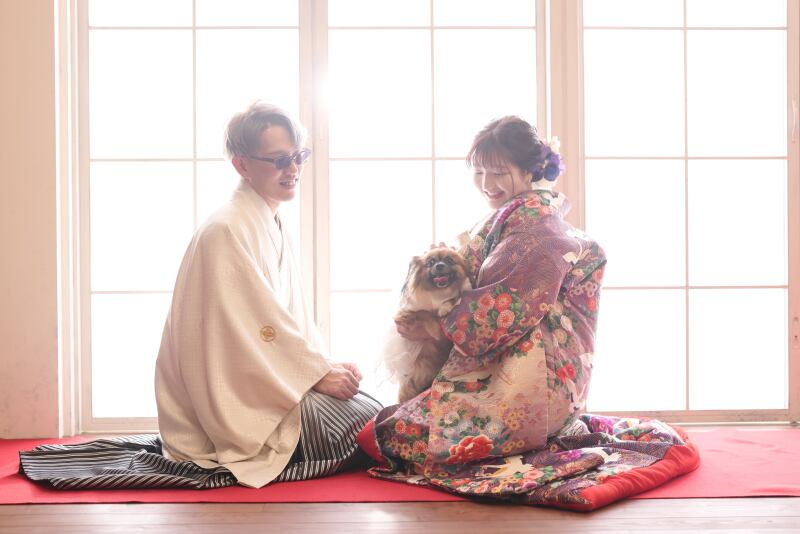 大切な家族のワンちゃんとの撮影♡