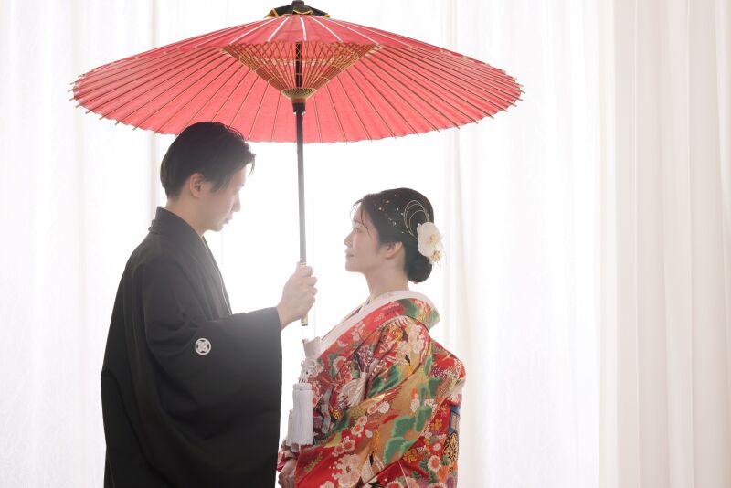 かっこいい和傘ショット。