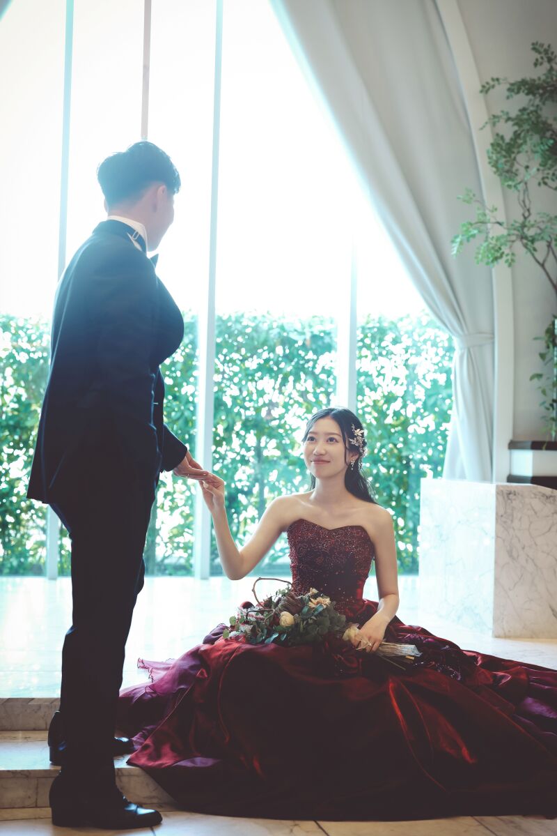 カクテルドレスもチャペル撮影からSTART♡