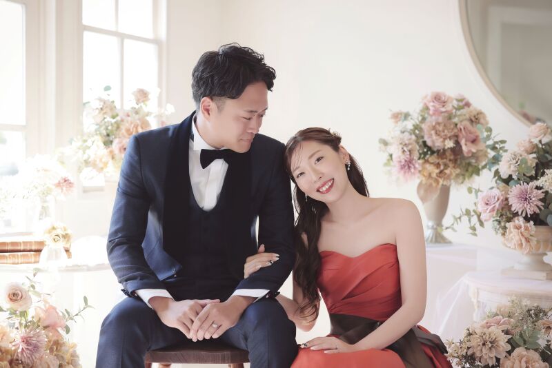 お花に囲まれて♡