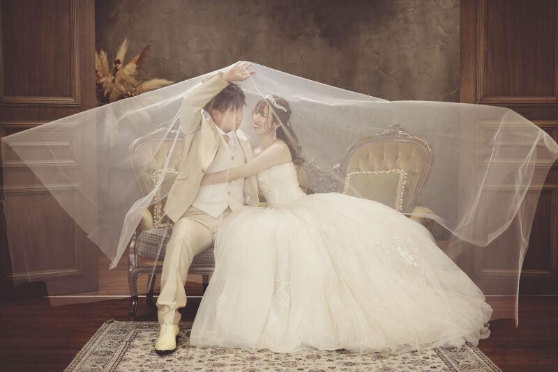 2着目はウェディングドレス♪ベールインフォト！