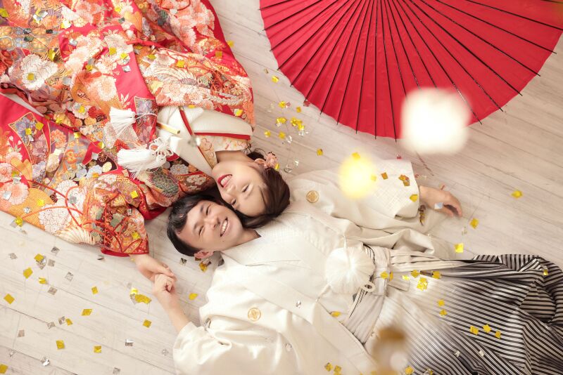 とっても華やか和装での寝ころびショット☆彡