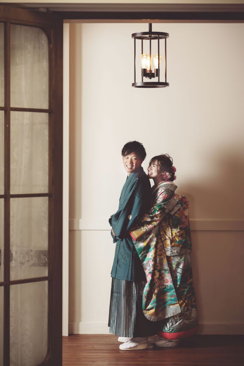 和装でのバックハグ♡♡