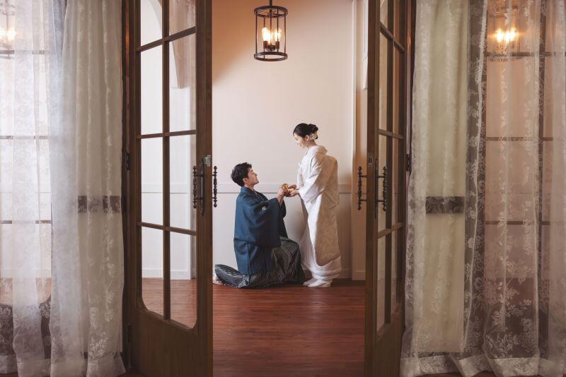 CUTE♡和装でのプロポーズショット♪