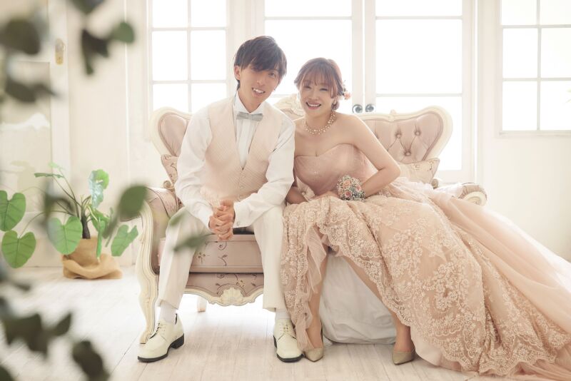 カクテルドレスはジルスチュアートのくすみピンク♡