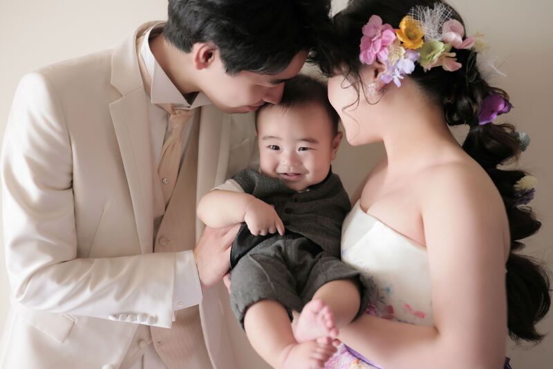【和装1点洋装2点プラン】お子様と一緒にファミリーフォトウェディング♡