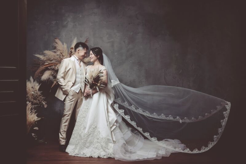 ラストはシックにベールショットを