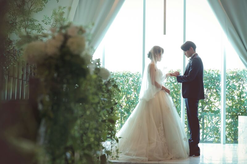 指輪交換 in チャペル