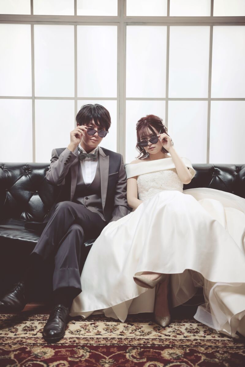 韓国フォトらしい足組みショット