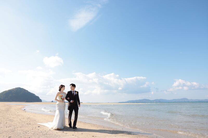 【和装1点洋装1点プラン】前撮り撮影 海ロケ&スタジオ撮影♡