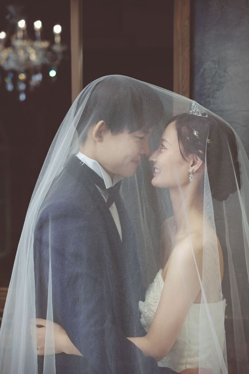お洒落なベールインフォト♡