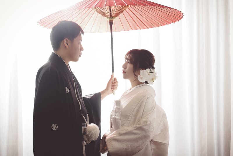 和傘を使っての一枚