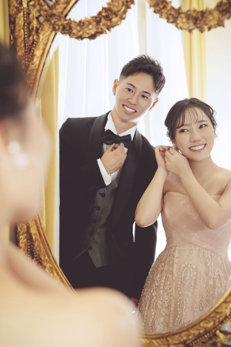 二人でなかよくお支度ショット♡