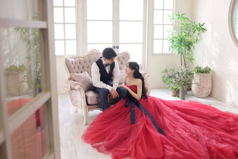 カクテルドレスは真っ赤♡