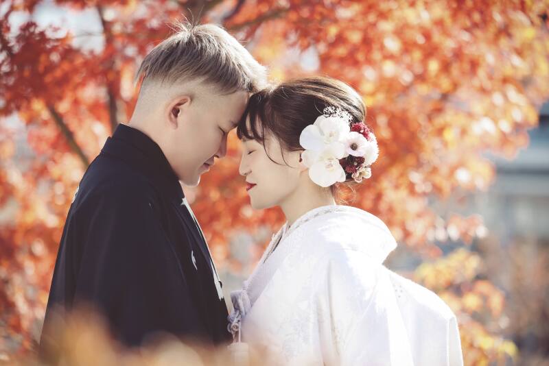 最初は紅葉と一緒に