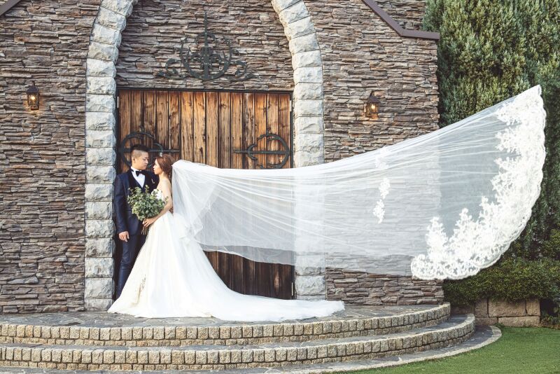 ロングベールを活かした一枚♡