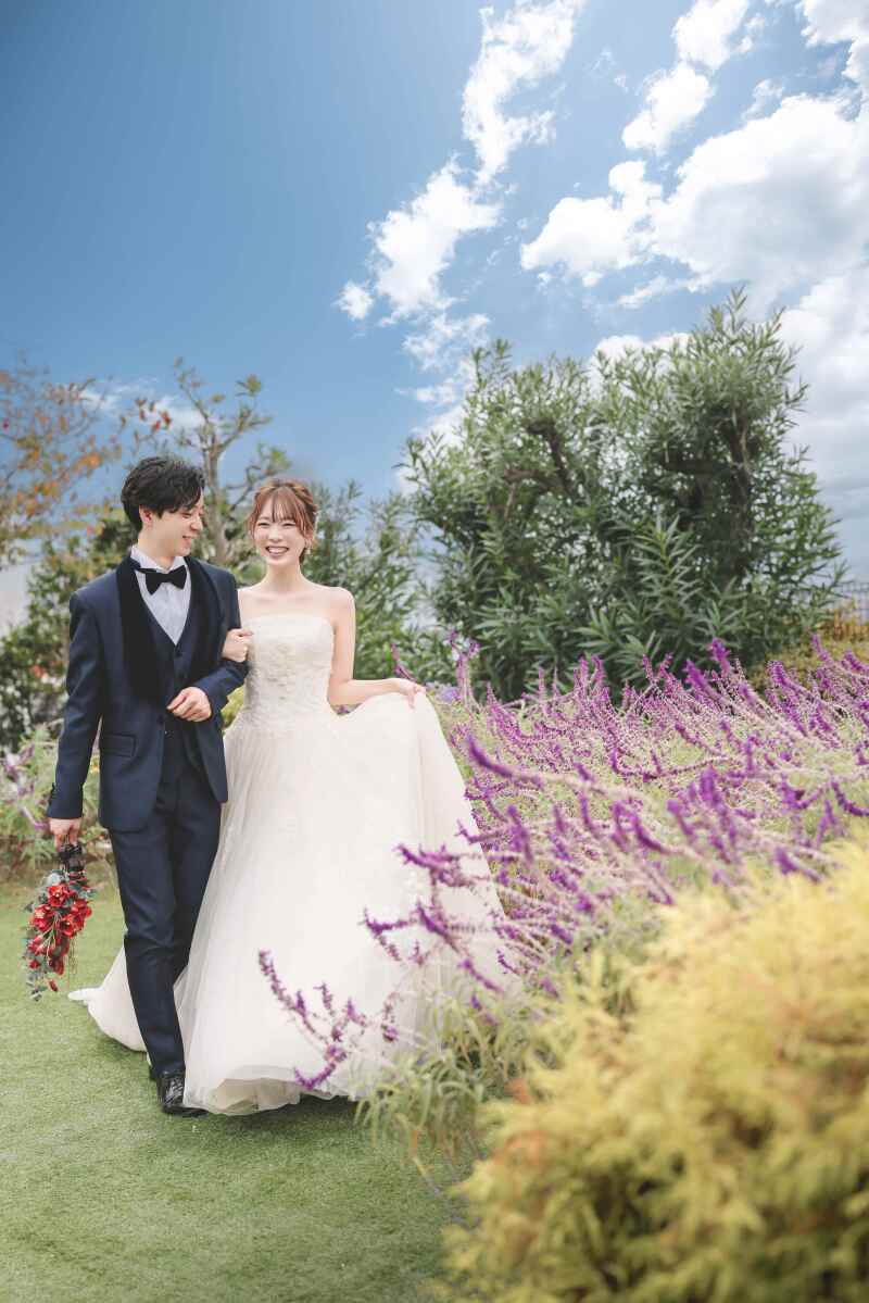 ガーデンから撮影スタート!