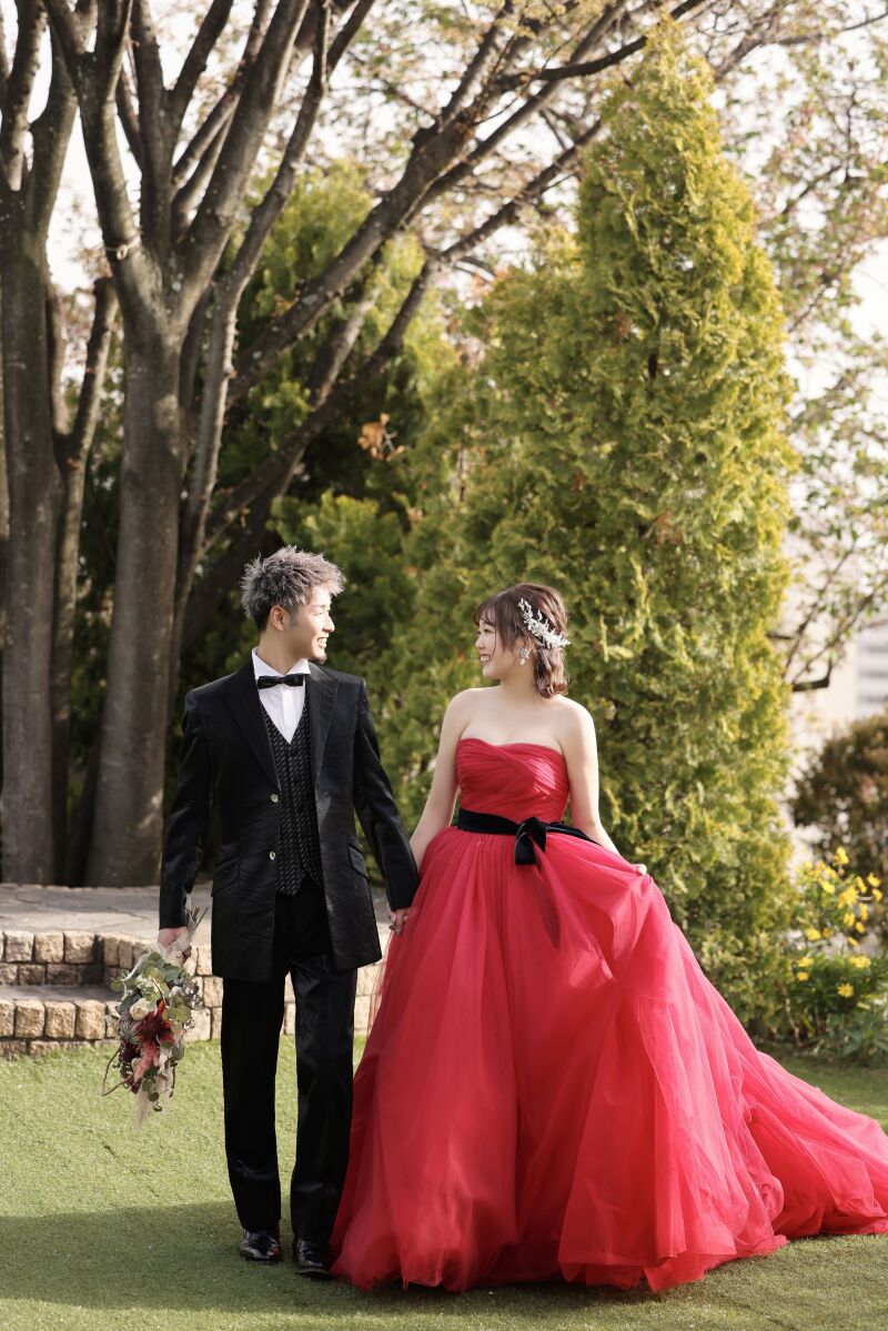 ガーデン×カクテルドレス