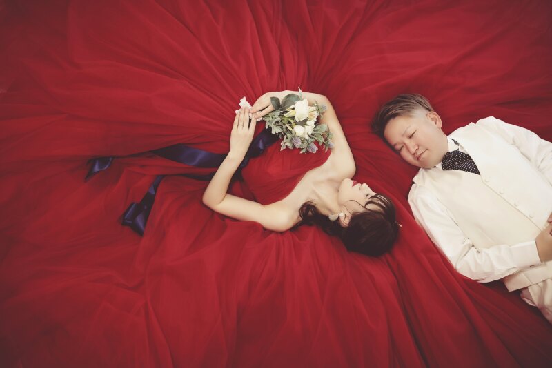 最後は寝転びショット