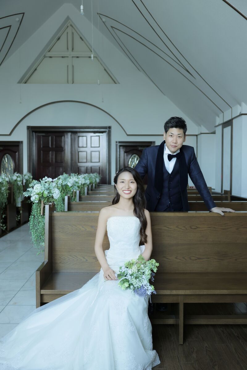 スタジオへ戻ってチャペル撮影♡