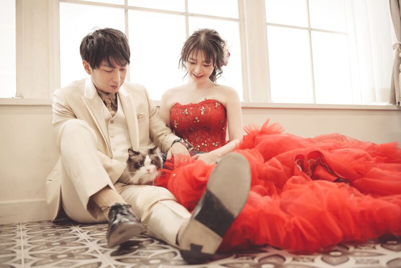 猫ちゃん目線で家族フォト♡