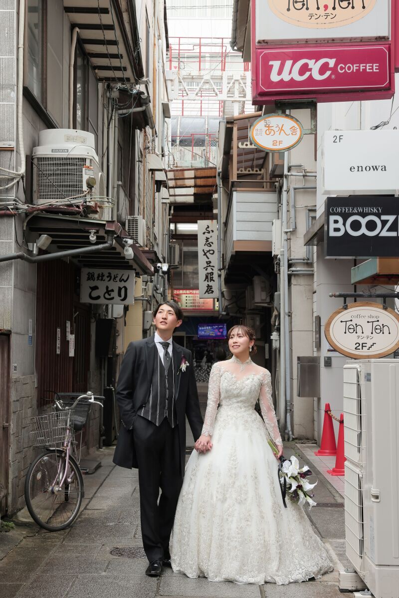 路地裏で！お洒落でエモい写真に！