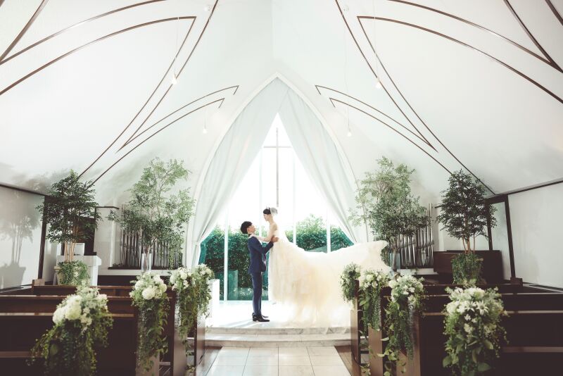 幻想的☆彡チャペルでの抱っこショット！