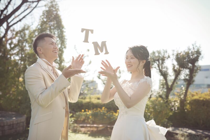 お二人のイニシャルを使って♪