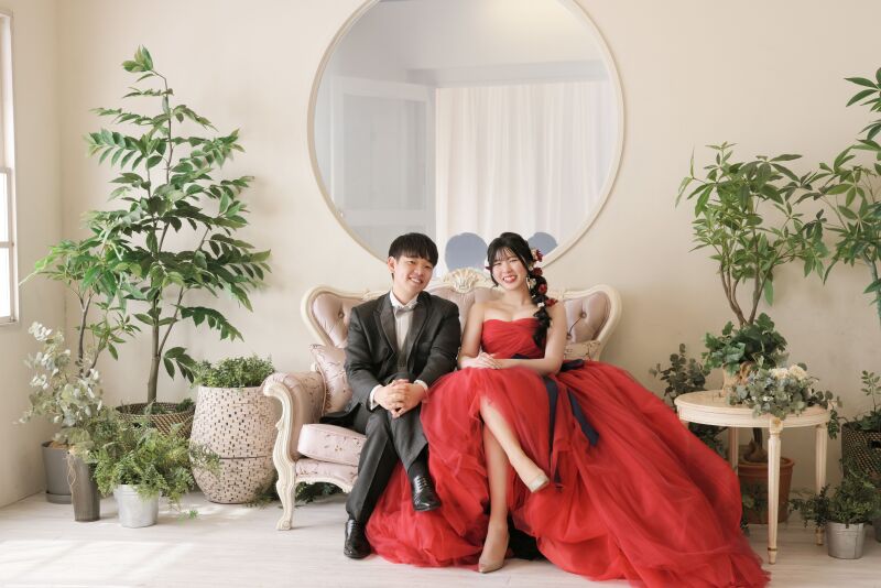 カクテルドレスは赤ドレス♡