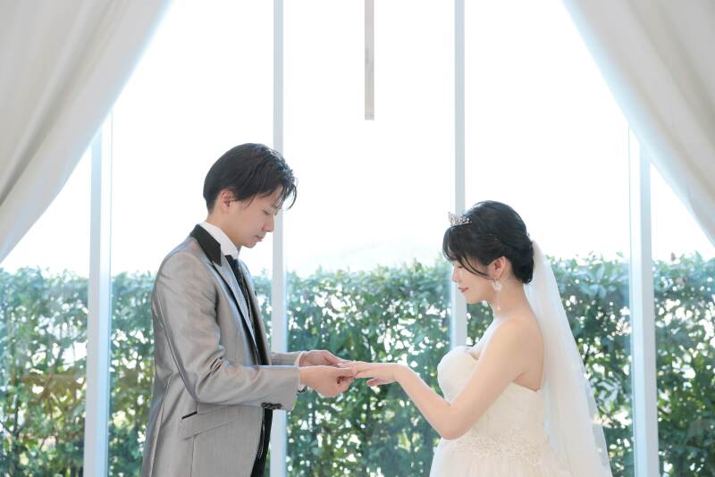 チャペルでの指輪交換☆彡