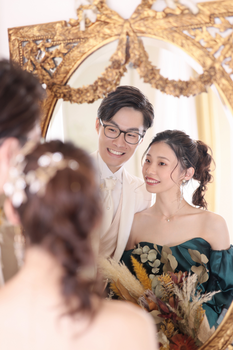 鏡越しショット♡