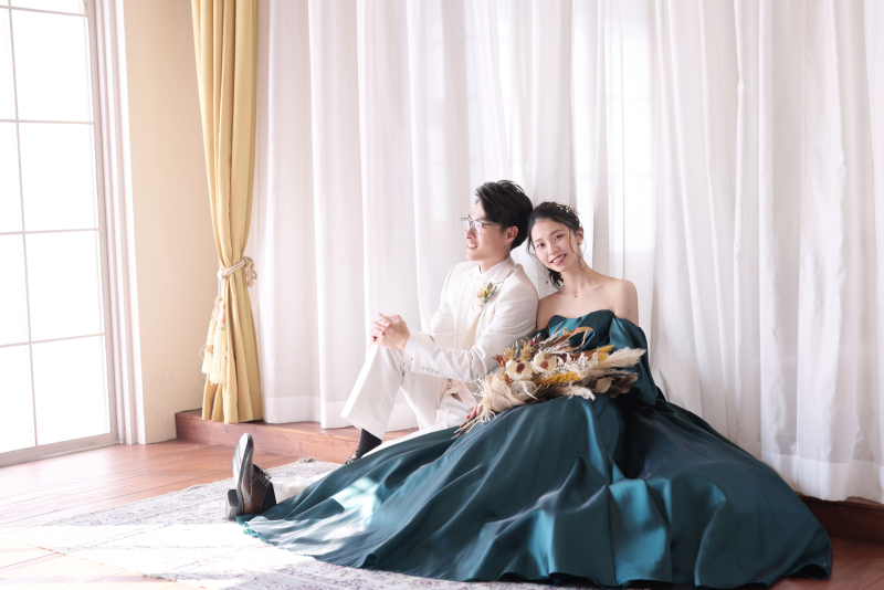 仲良く寄り添って