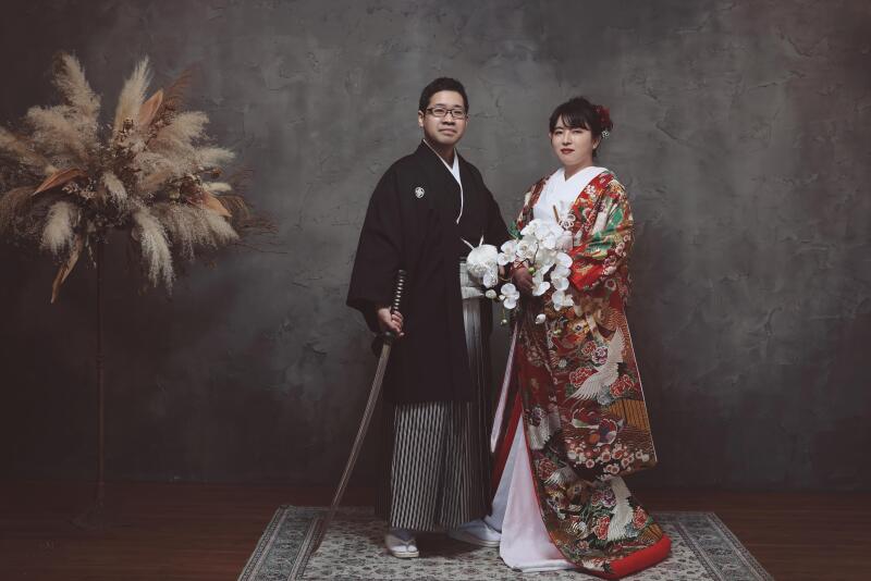 色打掛から撮影スタート