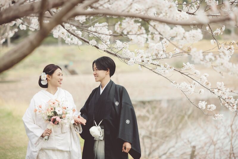 【和装1点洋装1点プラン】桜ロケ&スタジオ・ガーデン撮影♪