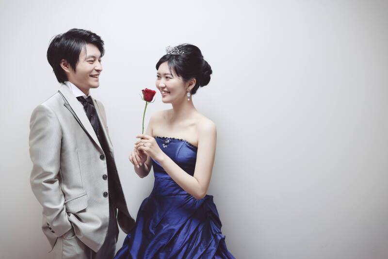 ご持参いただいた一輪のバラ